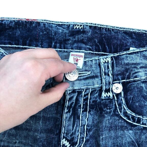 TRUE Religion Jeans Size 30 SKINNY SUPER T Blue - Picture 10 of 11